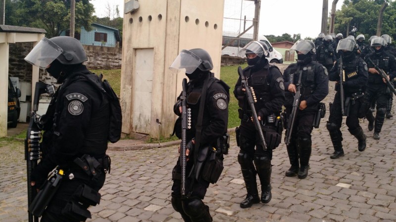 Ação do Gaes no Presídio de Santa Cruz do Sul.