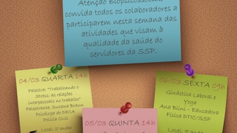 As atividades contam com palestras, exames de saúde e atividades físicas