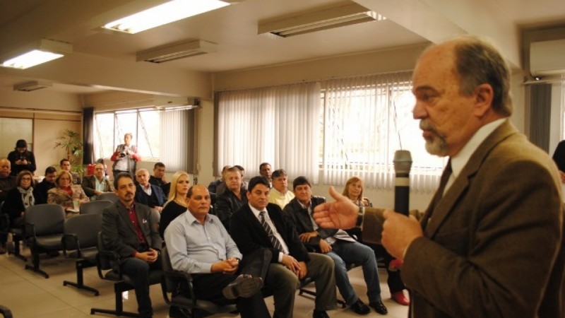 Secretário da Segurança, Airton Michels confirmou, em ato na prefeitura municipal, a liberação de recursos para a obra da nova sede, que terá 270 metros quadrados