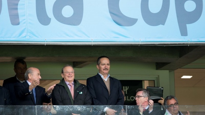 Governador Tarso Genro assistiu o jogo com o presidente da Fifa, Joseph Blatter, e o ministro do Esporte, Aldo Rebelo, no Beira-Rio