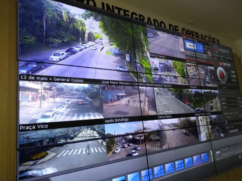 Pela primeira vez no Estado, câmeras terão softwares analíticos, sinópticos e LPR leitores de placas.