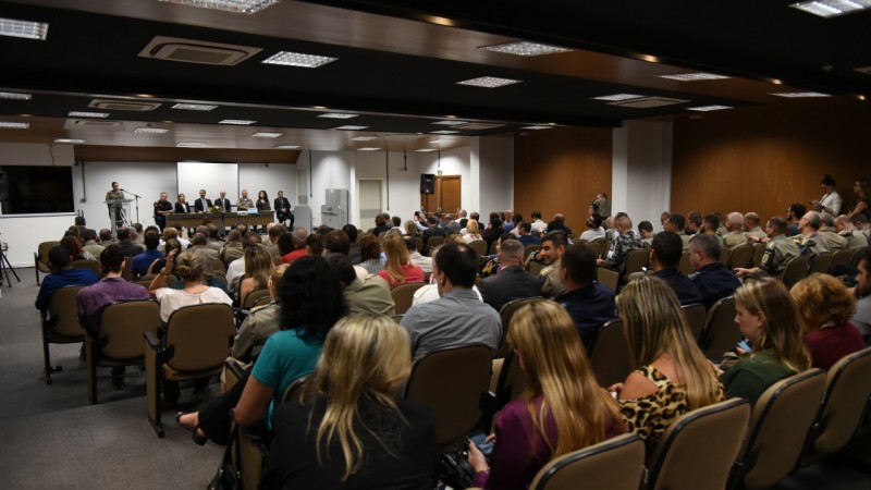 Auditório lotado para Conferência Internacional de Análise Criminal, na SSP, em Porto Alegre