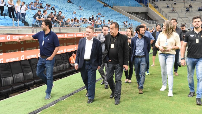 Comitiva acompanhou partida entre Grêmio x Rosário Central válida pela fase de grupos da Libertadores