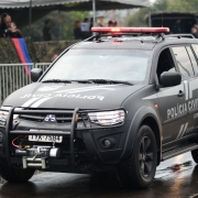 Viatura da Polícia Civil durante o Desfile de 7º de setembro em Porto Alegre