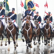 Cavalaria também desfilou na celebração de 7 de setembro em Porto Alegre