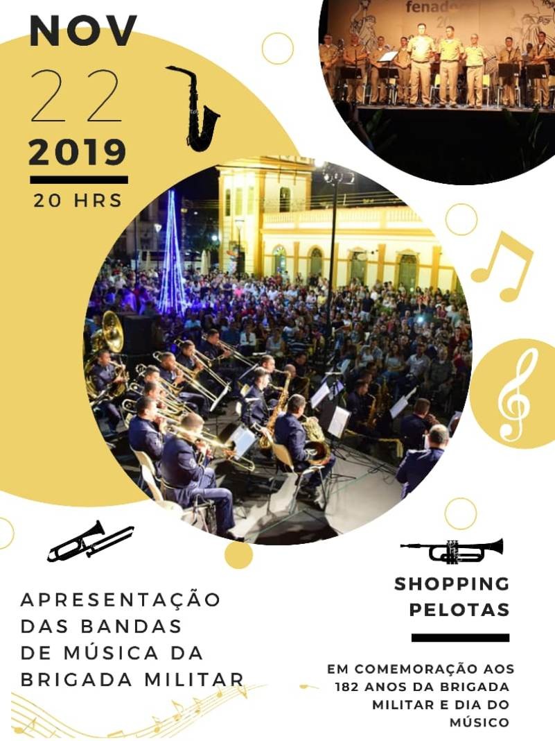 Evento comemora o dia do músico e os 182 anos da Brigada Militar