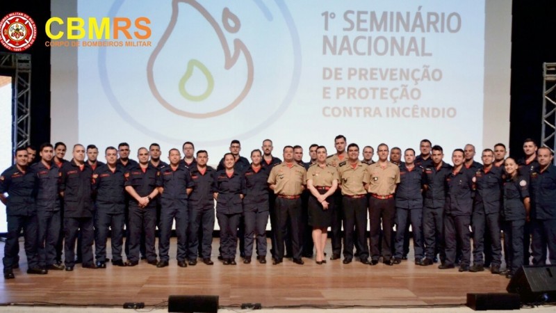CBM/RS durante participação do 1º Seminário Nacional de Prevenção e Proteção Contra Incêndio