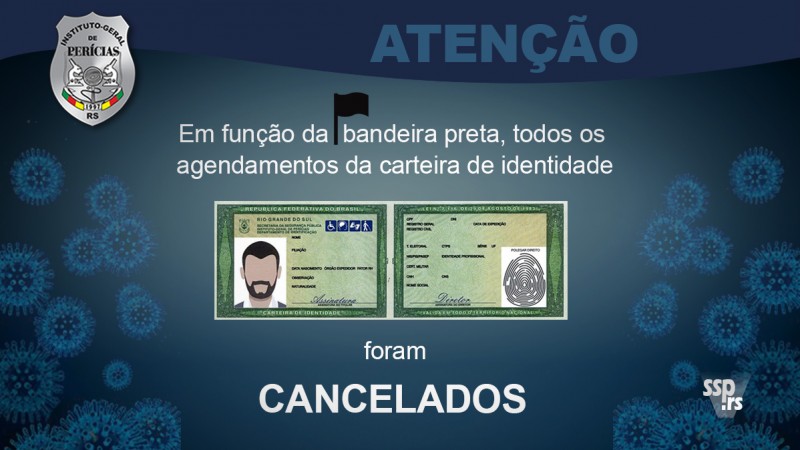 Bandeira preta altera atendimento para carteiras de identidade