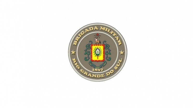 brasão da BM centralizado em um fundo branco
