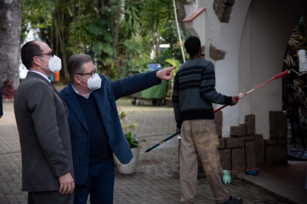 Vice-governador e secretário da Segurança Pública, Ranolfo Vieira Júnior e o diretor administrativo, coronel Roberto Galdino