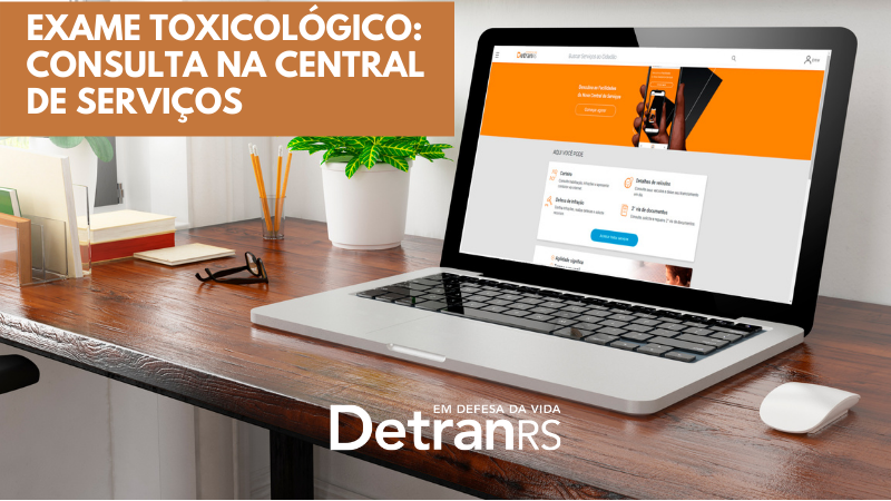 Card com informação sobre exames toxicológicos