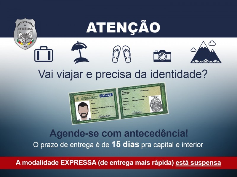 Carteiras de identidade poderão ser agendadas no site do IGP - Rio