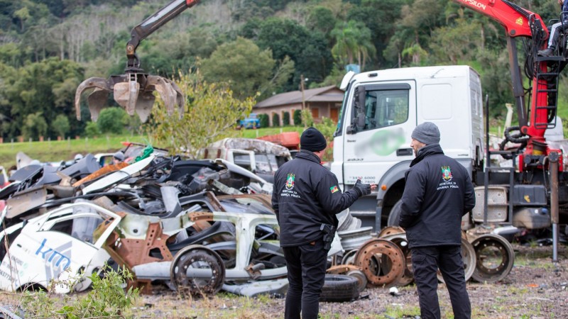 A foto mostra atuação na Operação Desmanche