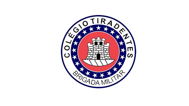 A foto mostra o logotipo do colégio Tiradentes