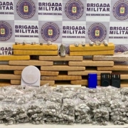 Imagem de drogas apreendidas pela Brigada Militar